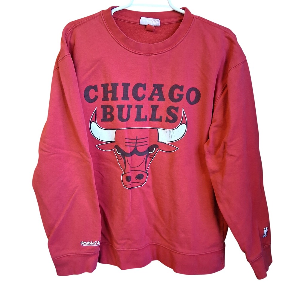 Mitchell &‎ Ness Chicago Bulls XL Crewneck Sweatshirt Red 2012 Preowned